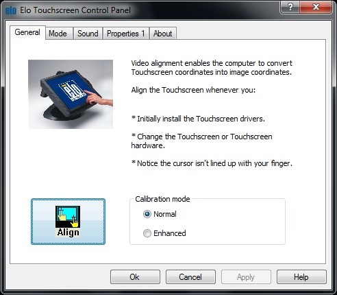 elo touchscreen calibration xp